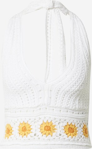 Tops en tricot HOLLISTER en blanc : devant