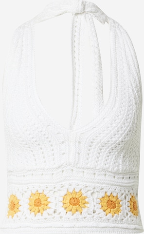 HOLLISTER Knitted Top in White: front
