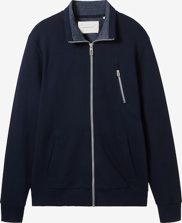 TOM TAILOR Zip-Up Hoodie in Blue: front