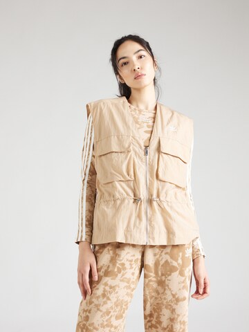 ADIDAS ORIGINALS Bodywarmer in Beige: voorkant