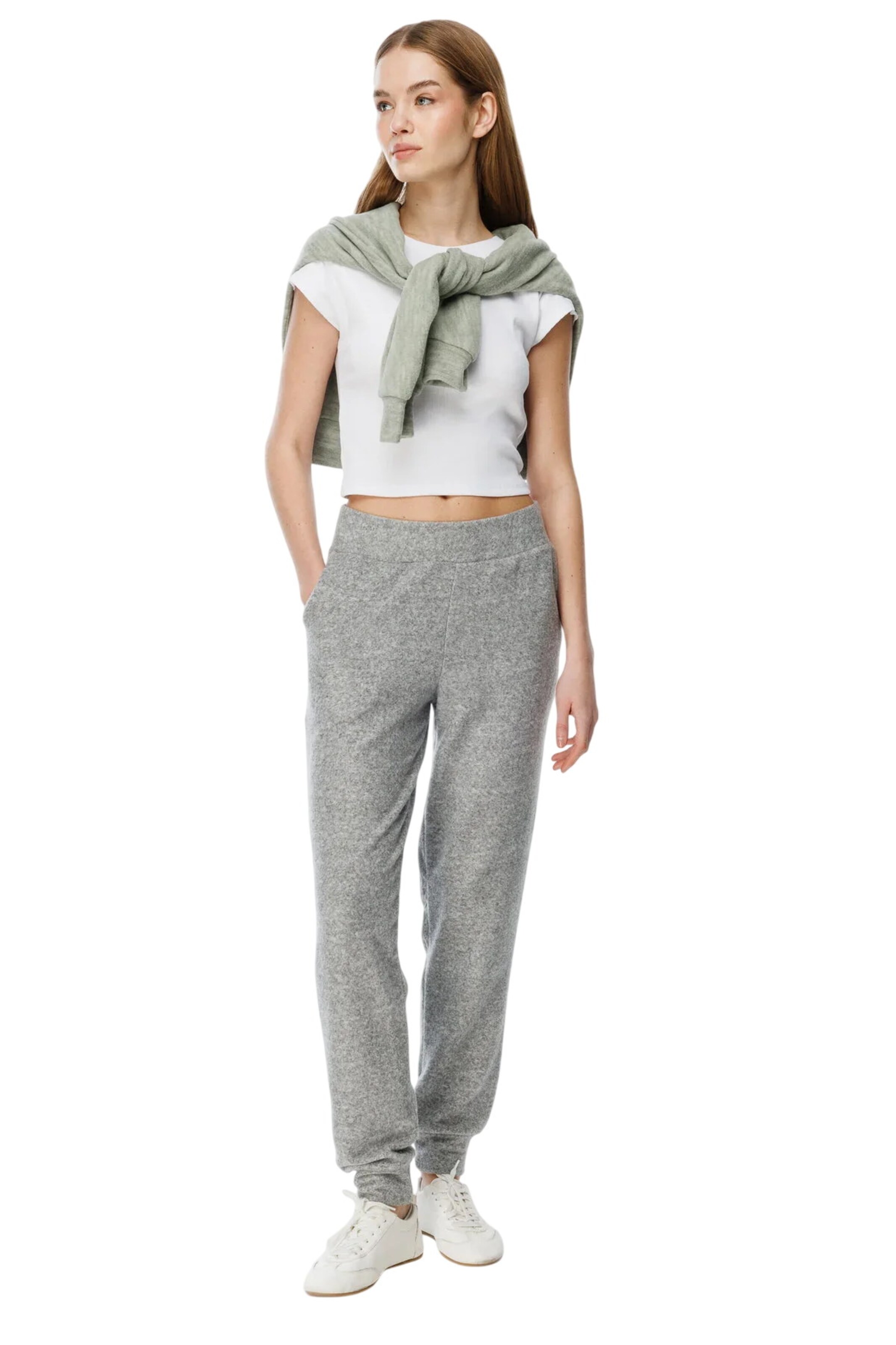 Alexa Dash Regular Workout Pants in Grey