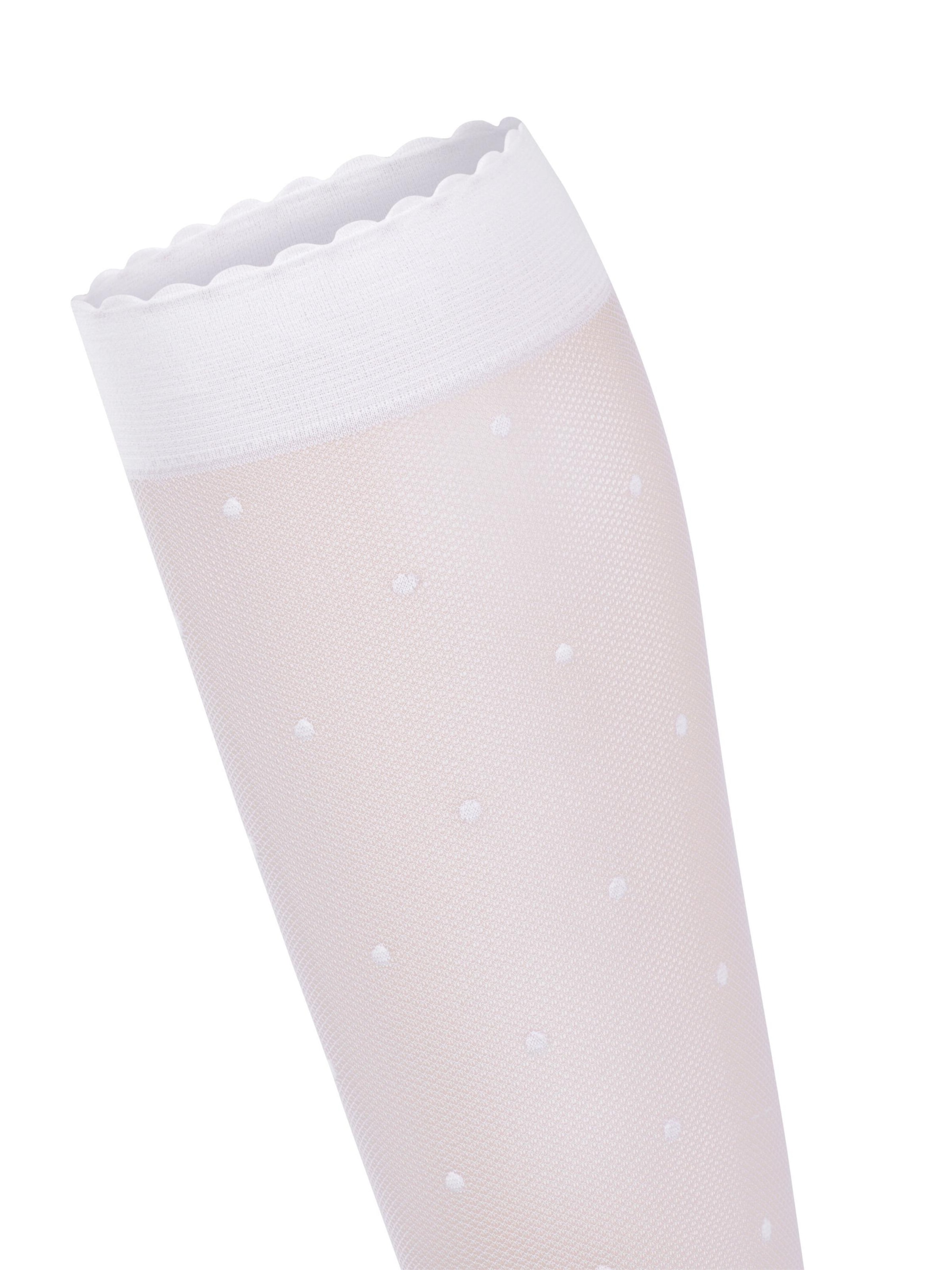 FALKE Over the Knee Socks 'Dot' in White