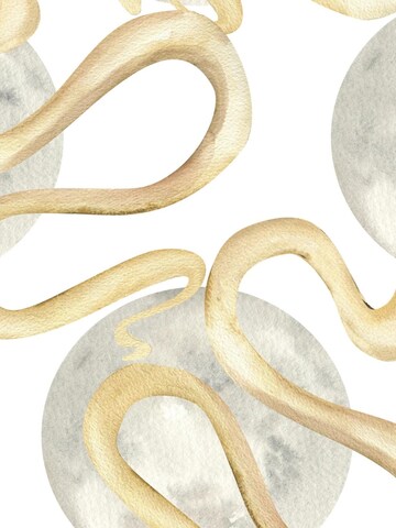 BRUNCHIES® Hårsmykke 'BRUNCHIES® "Snake II" Seiden Scrunchie aus feinster Maulbeerseide für gesunde Haare mit Schlangen-Print nach dem Vorbild von Hermès' i gul