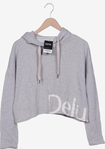 ONLY Sweatshirt & Zip-Up Hoodie in L in Grey: front