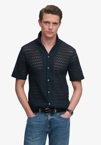 Superdry & Co Comfort fit Overhemd in Blauw: voorkant