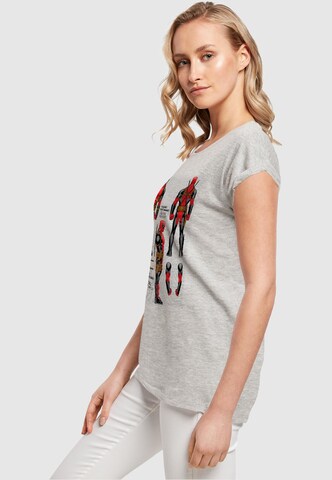 ABSOLUTE CULT Shirt 'Deadpool - Action Figure Plans' in Grey
