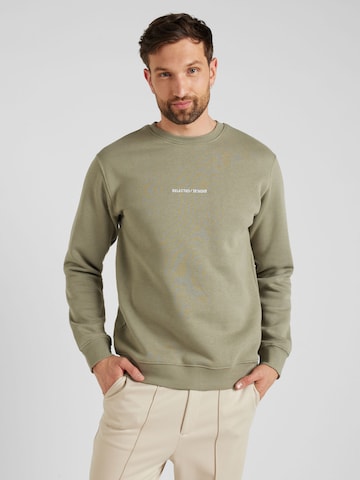 SELECTED HOMME Sweatshirt 'SLHHANKIE' in Grün: predná strana