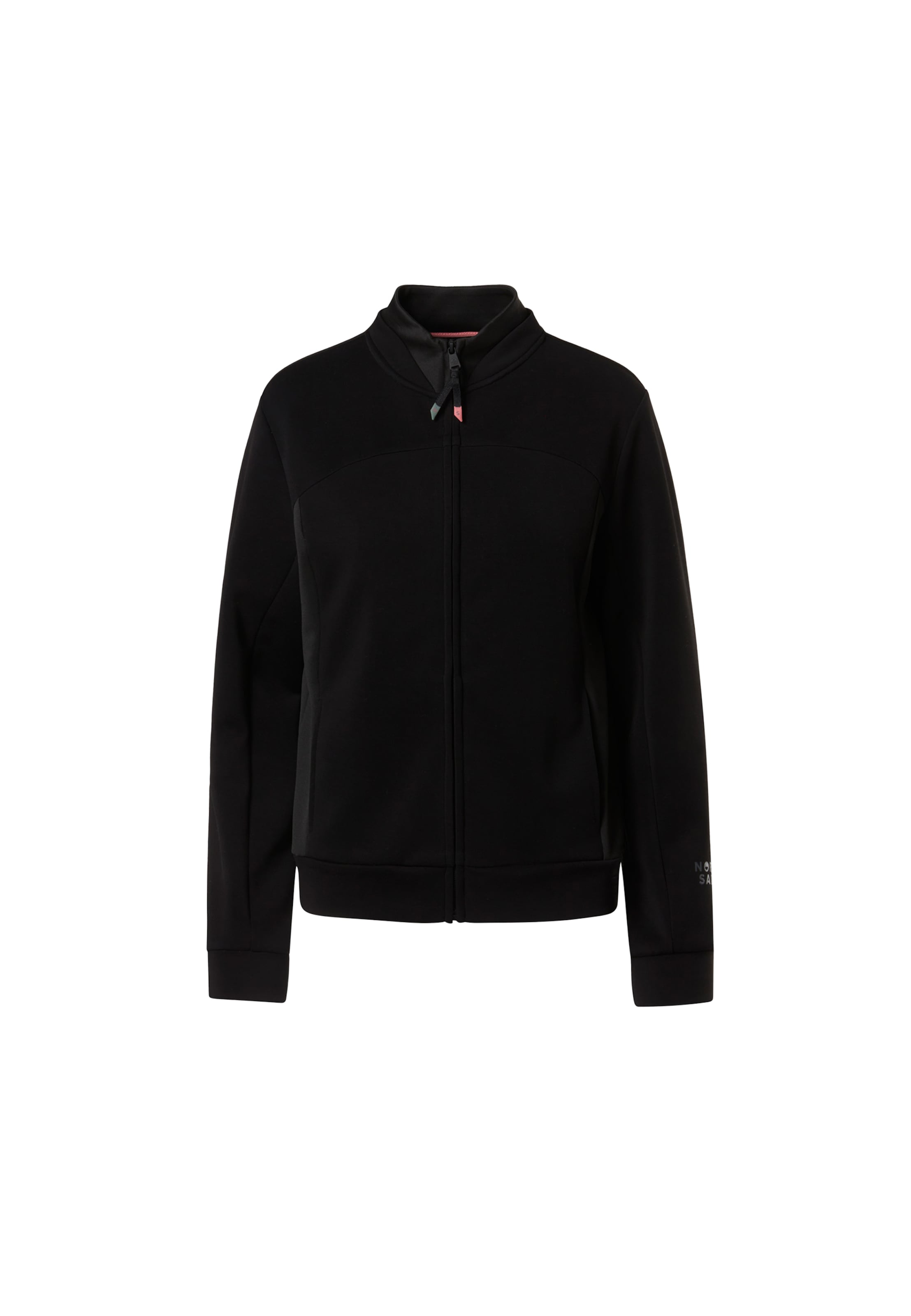 North Sails Zip-Up Hoodie 'Scuba Stoff' in Black: front