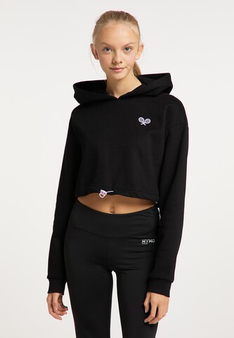 myMo ATHLSR Athletic Sweatshirt in Black: front