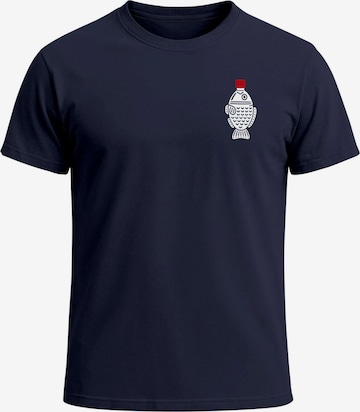 Neverless Shirt 'Soy Sauce' in Blue: front