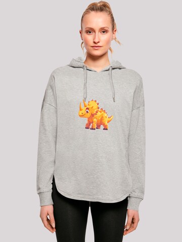 Pull-over 'Süßer Triceratops Dinosaurier' F4NT4STIC en gris : devant