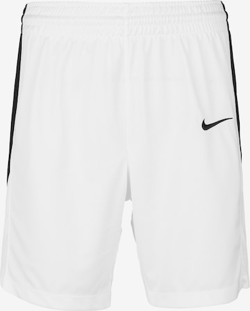 NIKE Workout Pants in White: front