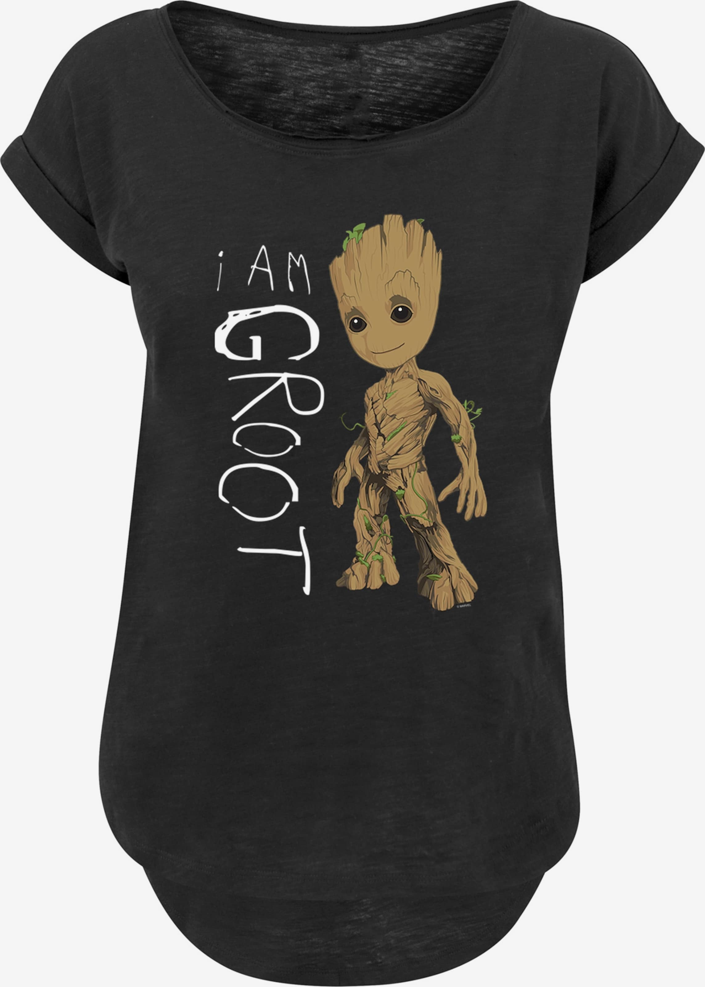 F4NT4STIC Shirt \'Marvel Guardians in ABOUT Black Groot\' I | YOU Galaxy of the am