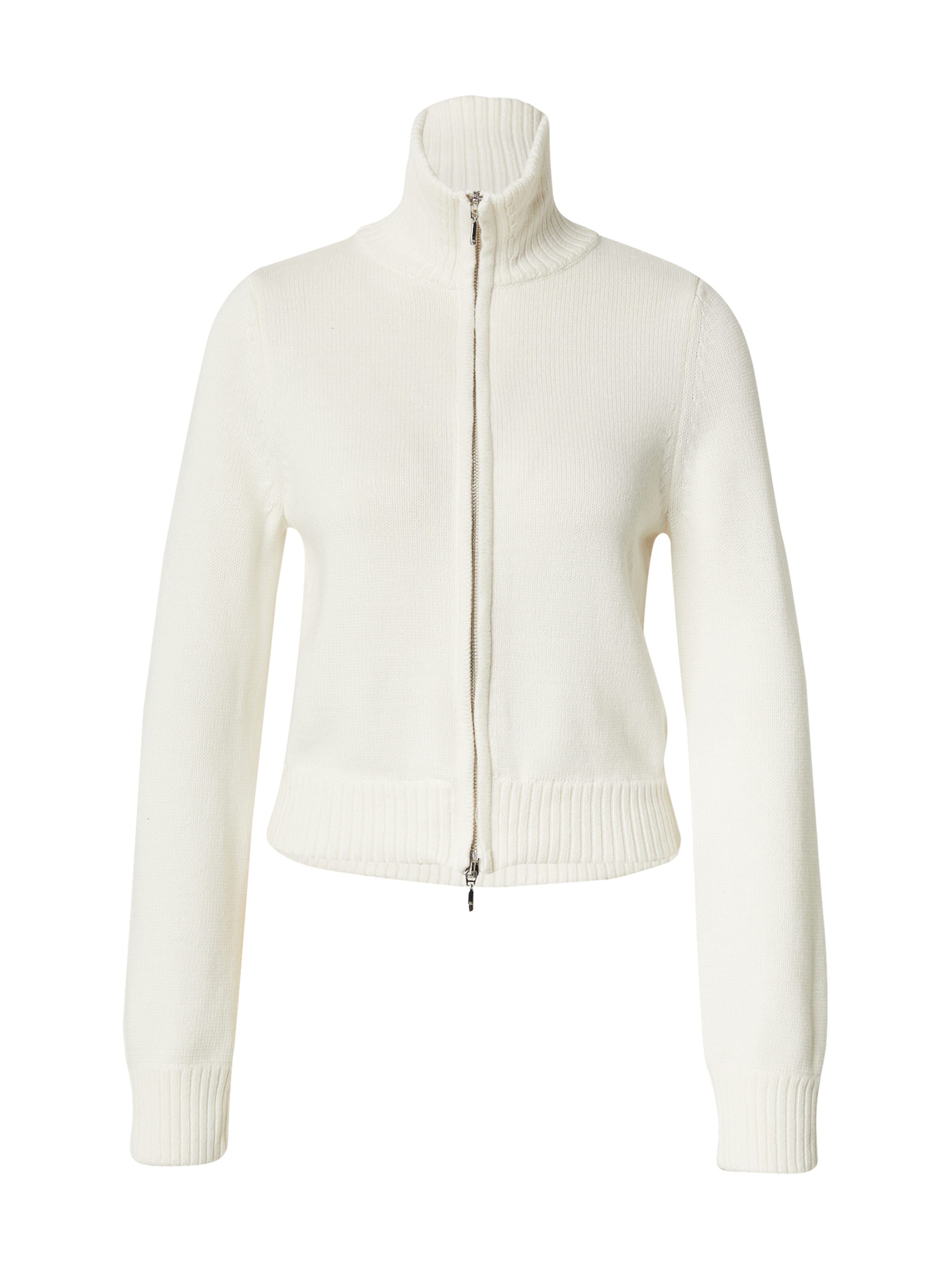 Abercrombie & Fitch Плетена жилетка в бежово: отпред