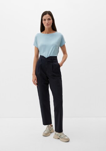 s.Oliver Regular Pleat-front trousers in Blue