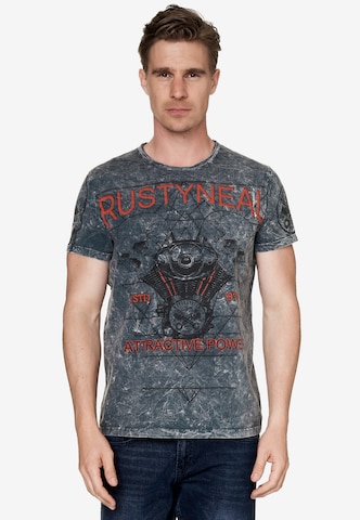 Rusty Neal T-Shirt in Grau: predná strana