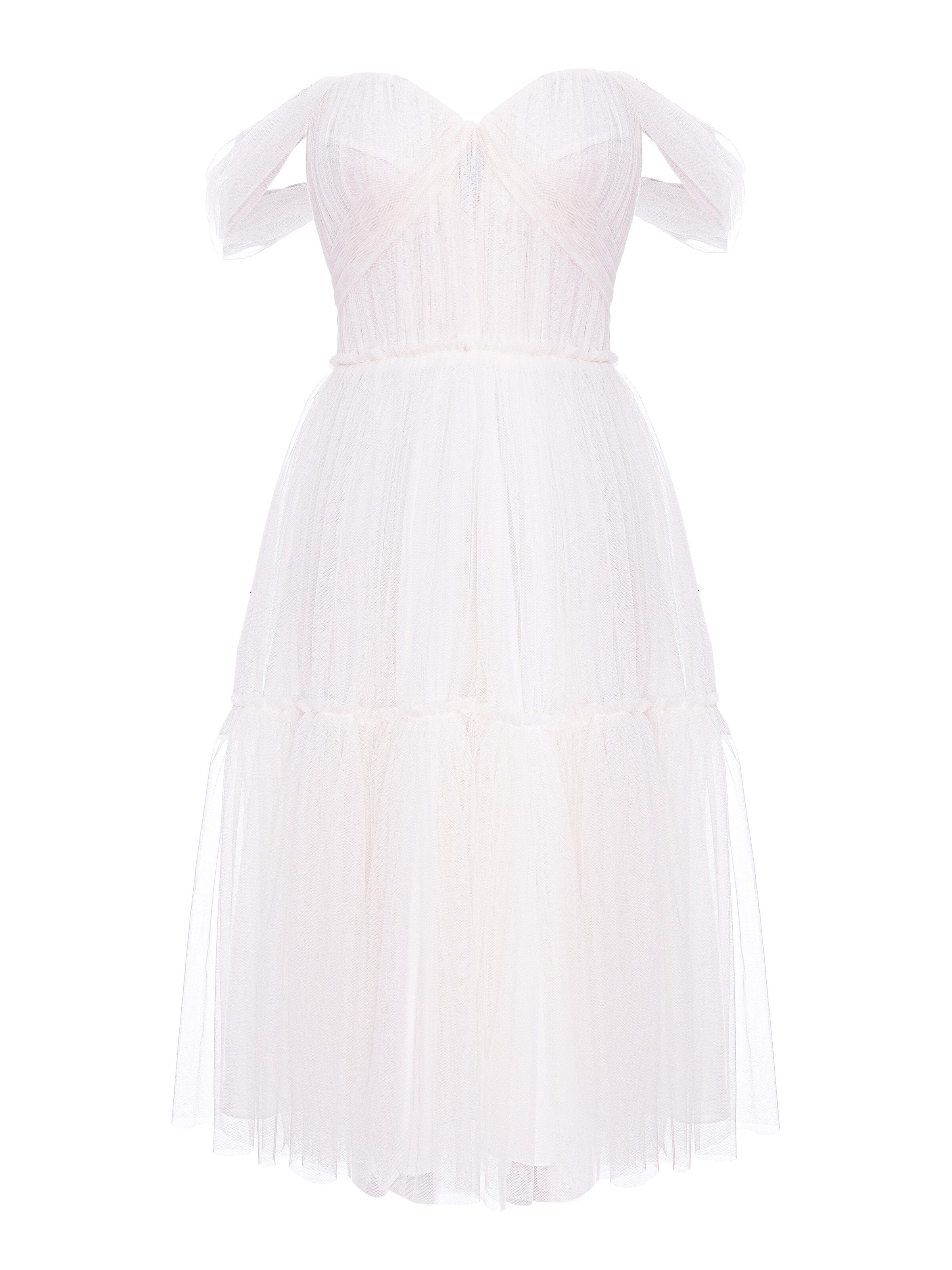 acob a porter Avondjurk in Wit: voorkant