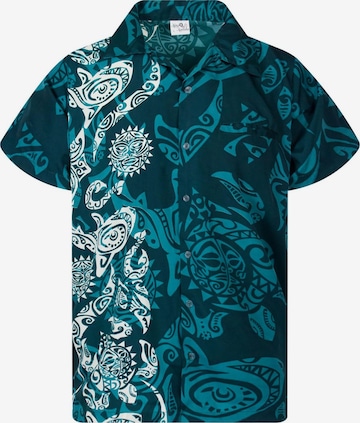 King Kameha Shirt 'Maori Wedding' in Groen: voorkant