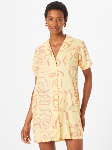 Obey Shirt dress 'YURI' in Yellow: front