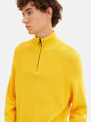 TOM TAILOR DENIM Sweater in Yellow