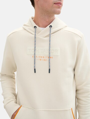 TOM TAILOR Sweatshirt in Beige