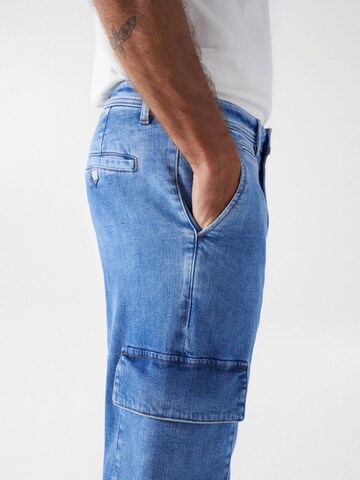 Salsa Jeans Slimfit Cargojeans in Blauw