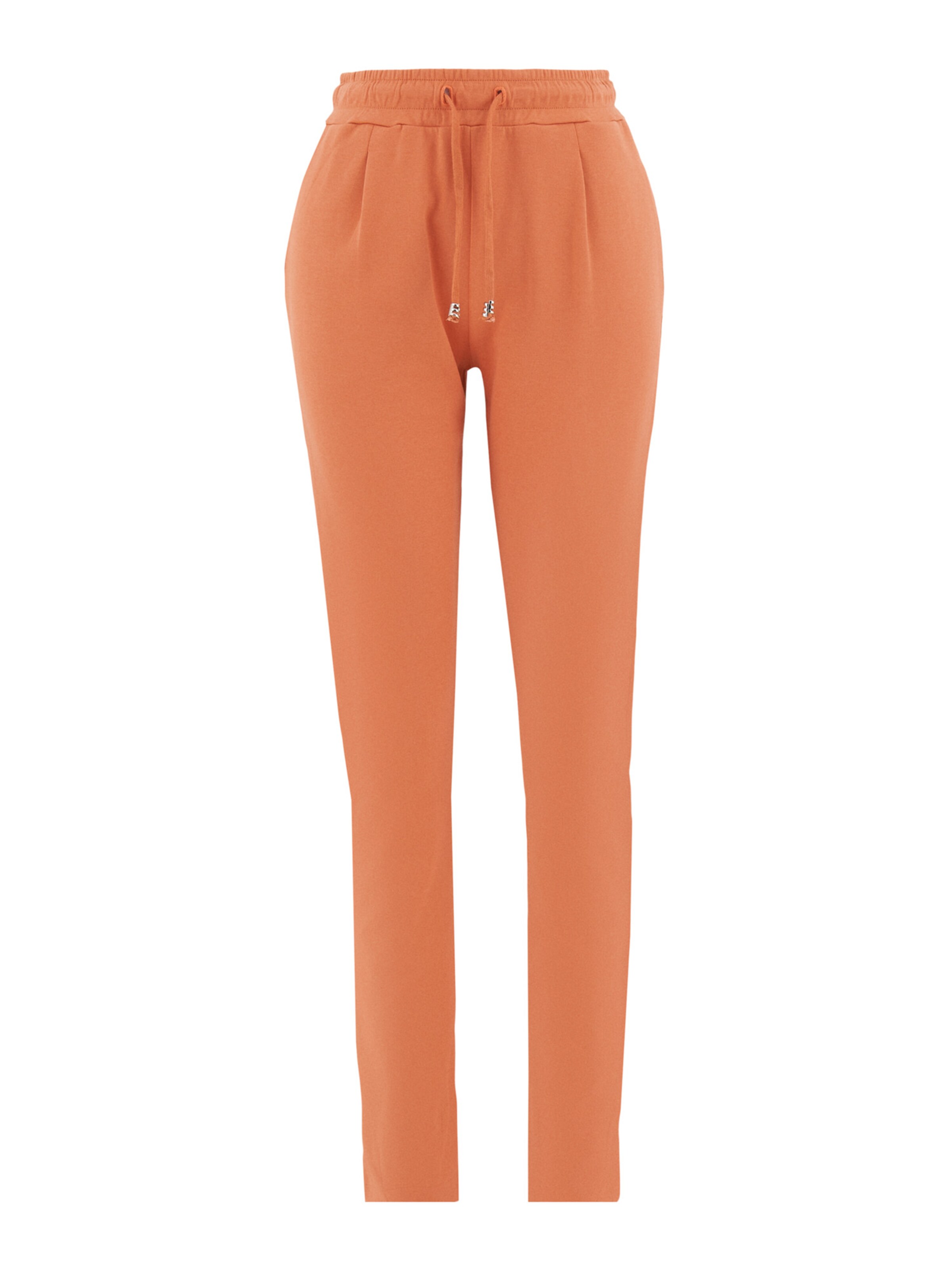 Organication Pleat-Front Pants in Orange: front