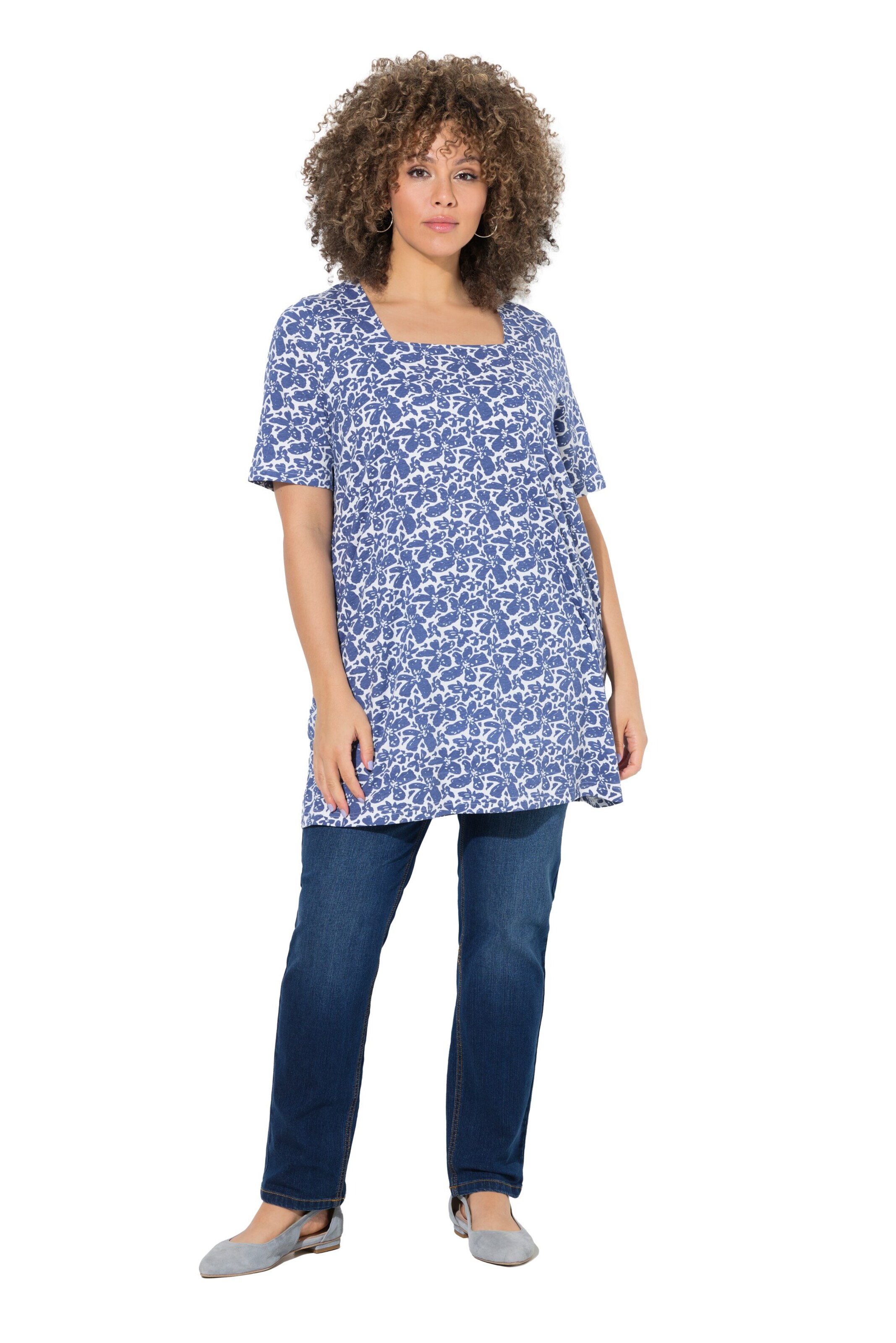 Ulla Popken Shirt in Blau: Vorderseite