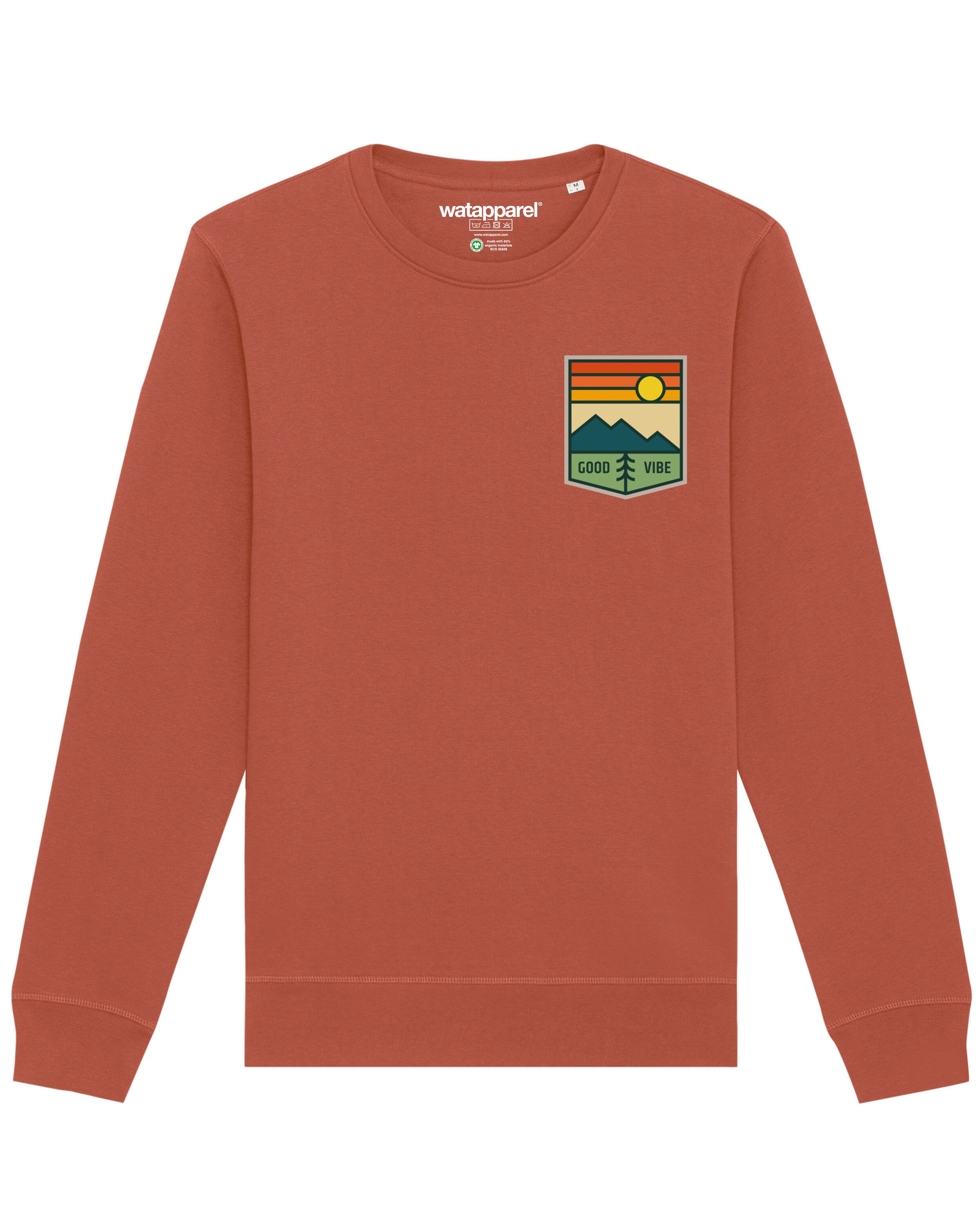 Sweat-shirt 'Good Vibe' Watapparel en marron : devant