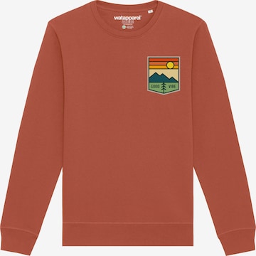 Sweat-shirt 'Good Vibe' Watapparel en marron : devant