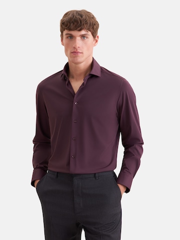 Coupe slim Chemise SEIDENSTICKER en rouge : devant