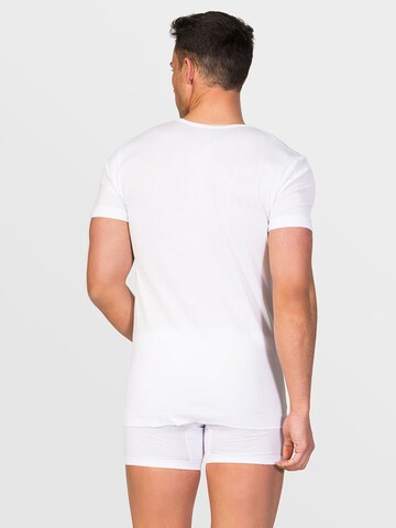 zd ZERO DEFECTS Undershirt 'Crew-neck T-shirt Mercerized Cotton' in White