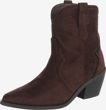 Ital-Design Stiefelette in Braun: Vorderseite