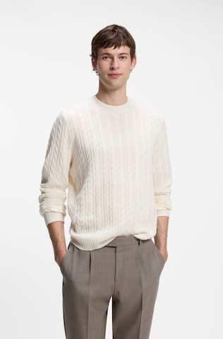 BOSS Sweater in White: front