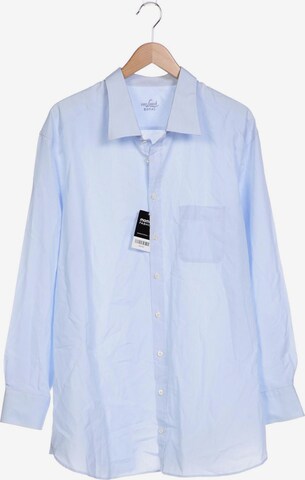 Van Laack Button Up Shirt in 7XL in Blue: front
