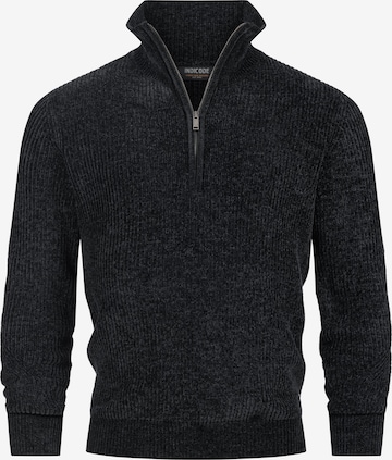 INDICODE JEANS Sweater 'INHunch ' in Black: front