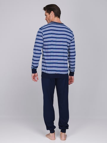 Pastunette Pyjama lang 'Blue Draft' in Blauw