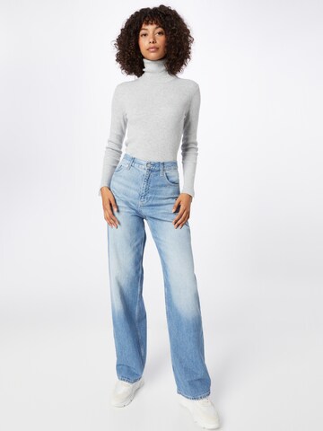 Calvin Klein JeansWide Leg/ Široke nogavice Traperice - plava boja