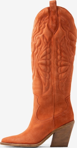 Bottes de cowboy 'New-Kole' BRONX en orange : devant