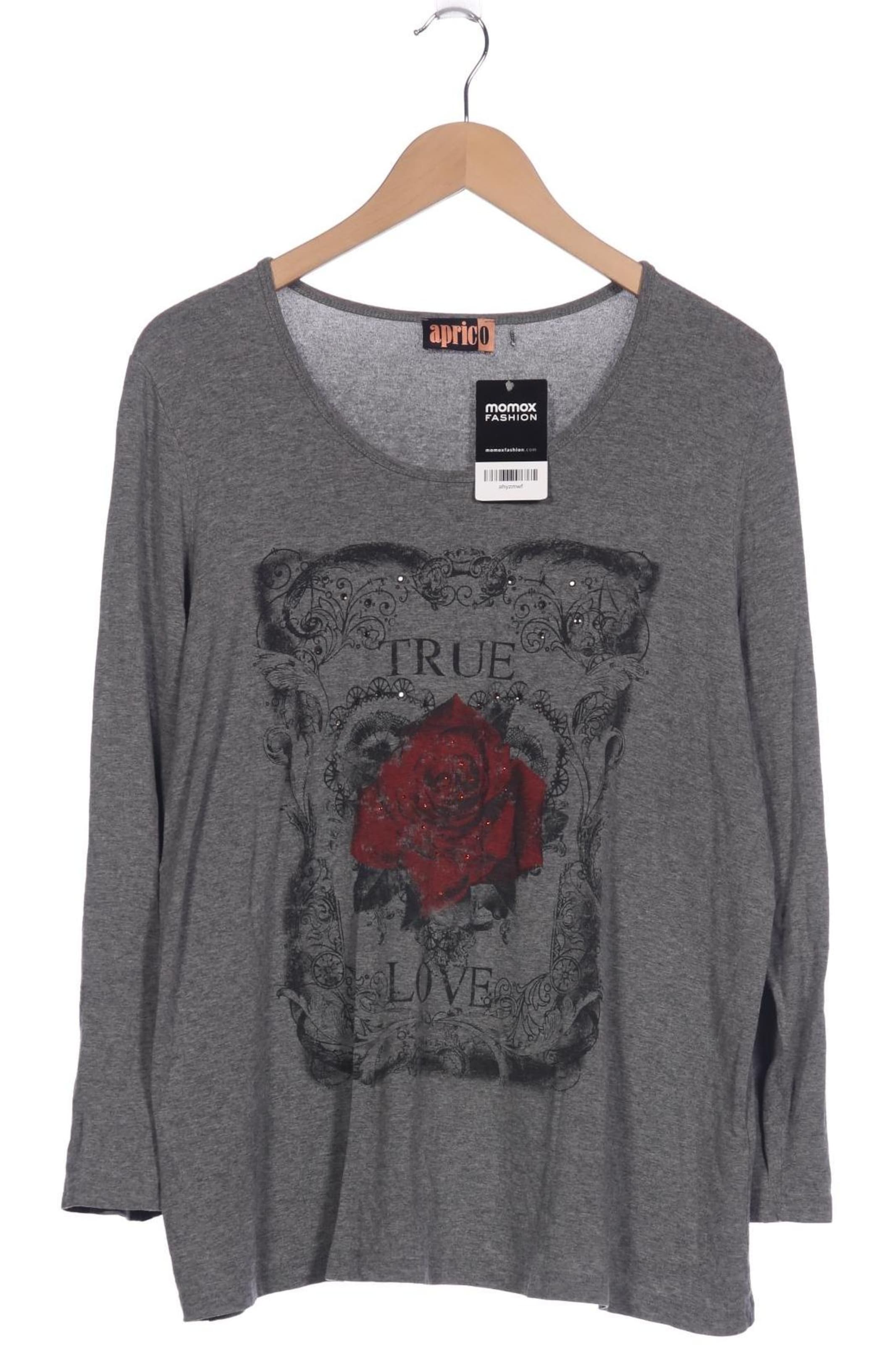 Aprico Langarmshirt 4XL in Grau: Vorderseite