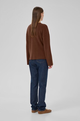 My Essential Wardrobe Gebreid vest 'Huxi' in Bruin