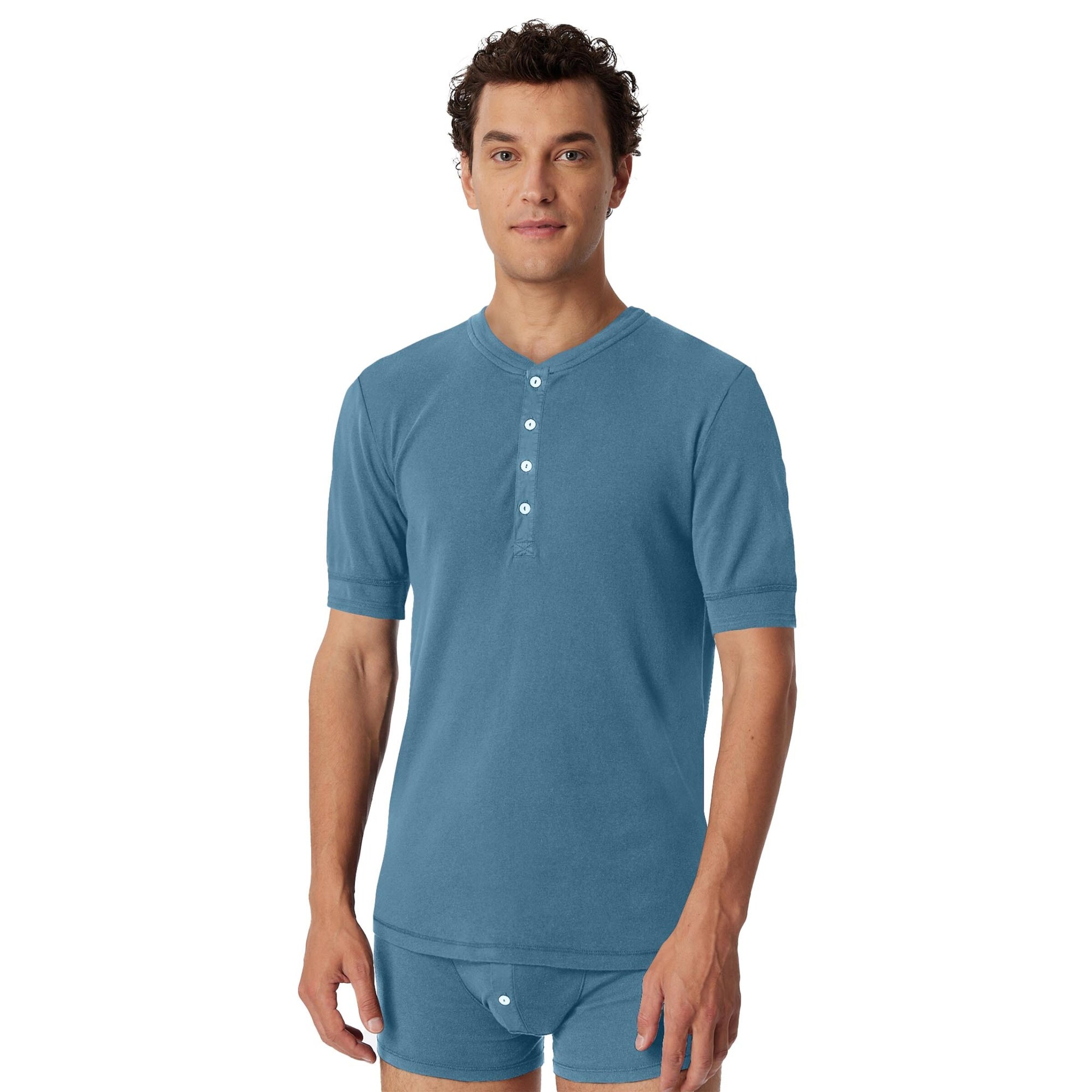 SCHIESSER REVIVAL Shirt in Blau: Vorderseite