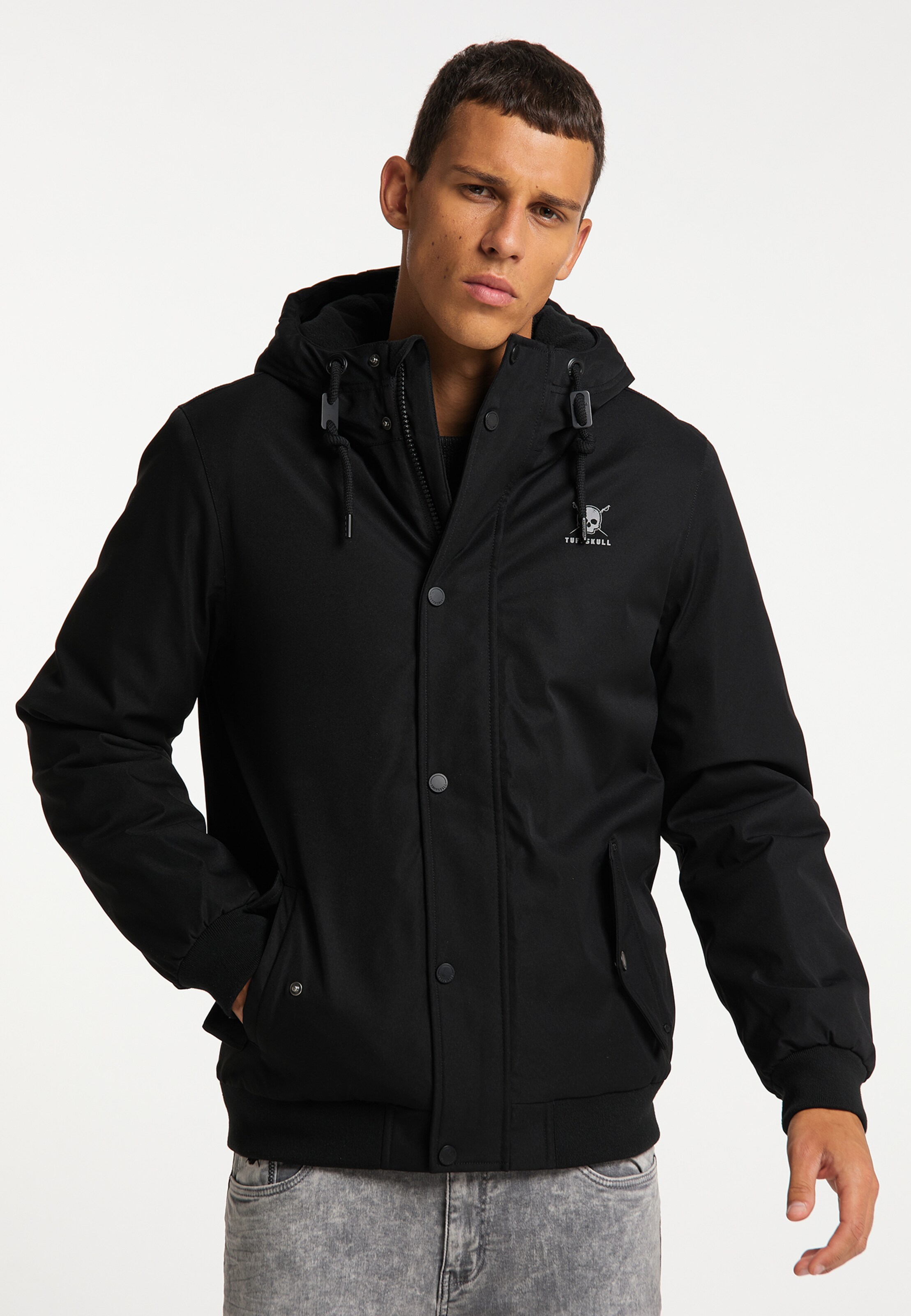 Männer Jacken TUFFSKULL Jacke in Schwarz - TQ74034 Männer Jacken TUFFSKULL Jacke in Schwarz - TQ74034