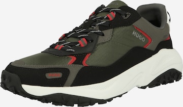 Sneaker bassa di HUGO Red in verde: frontale