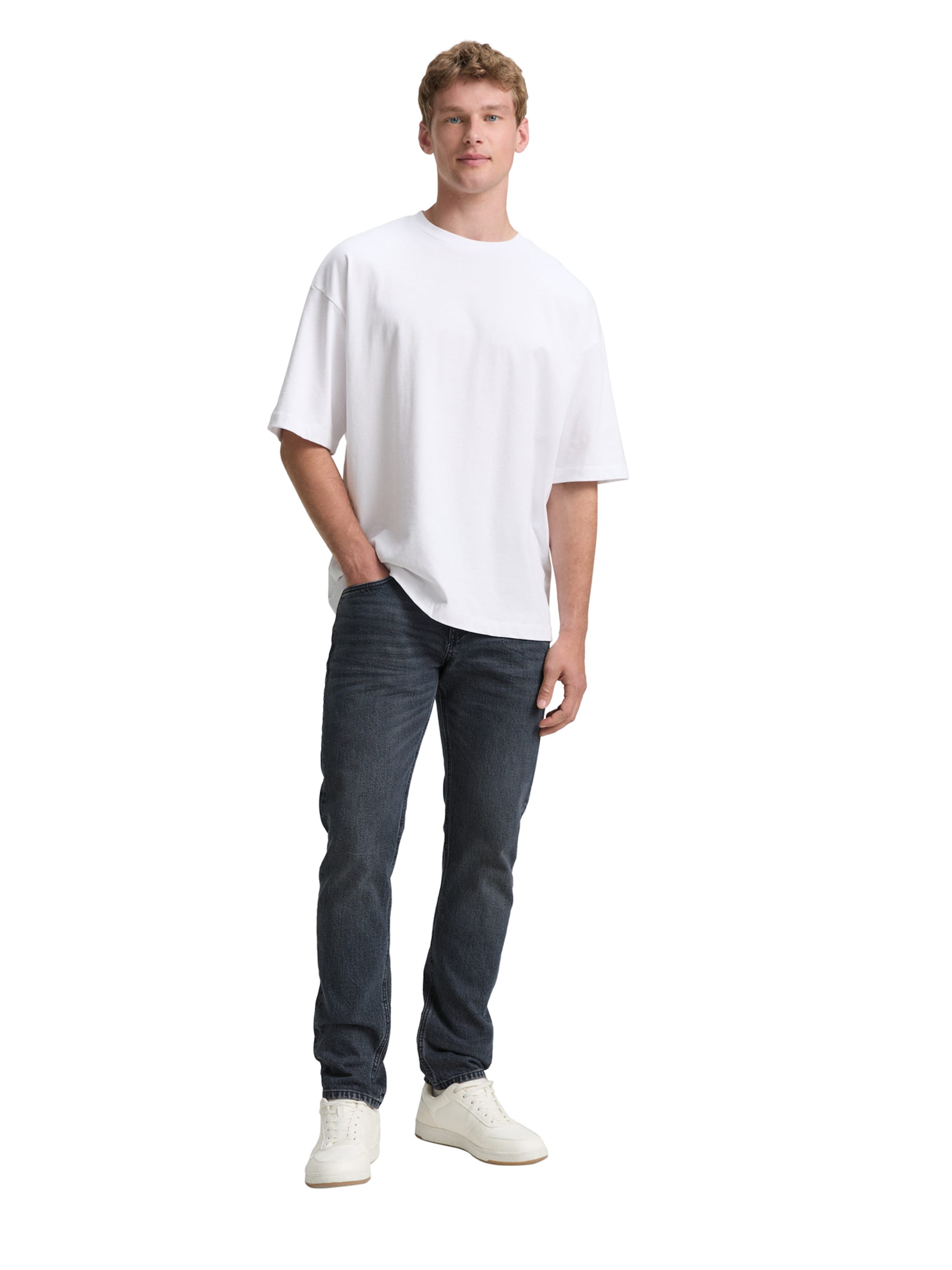 TOM TAILOR DENIM Slimfit Jeans 'Piers' in Grau