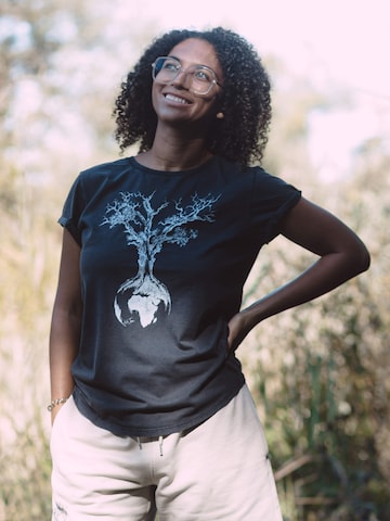 Life-Tree Shirt 'Fairwear Weltenbaum' in Black