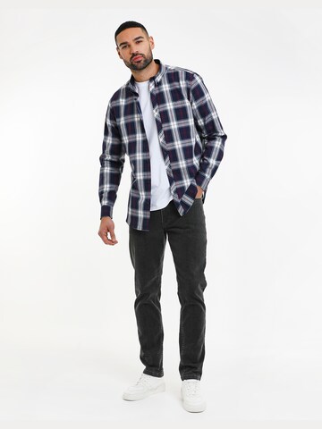 Threadbare Slim fit Button Up Shirt 'Luca' in Blue
