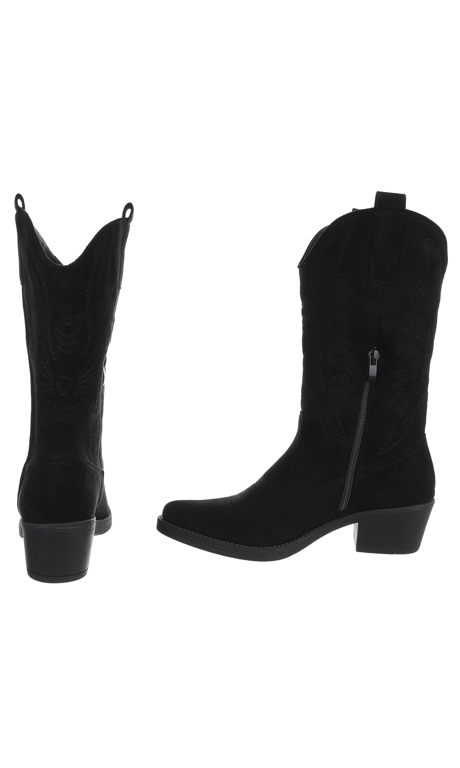 Ital-Design Cowboy Boots in Black