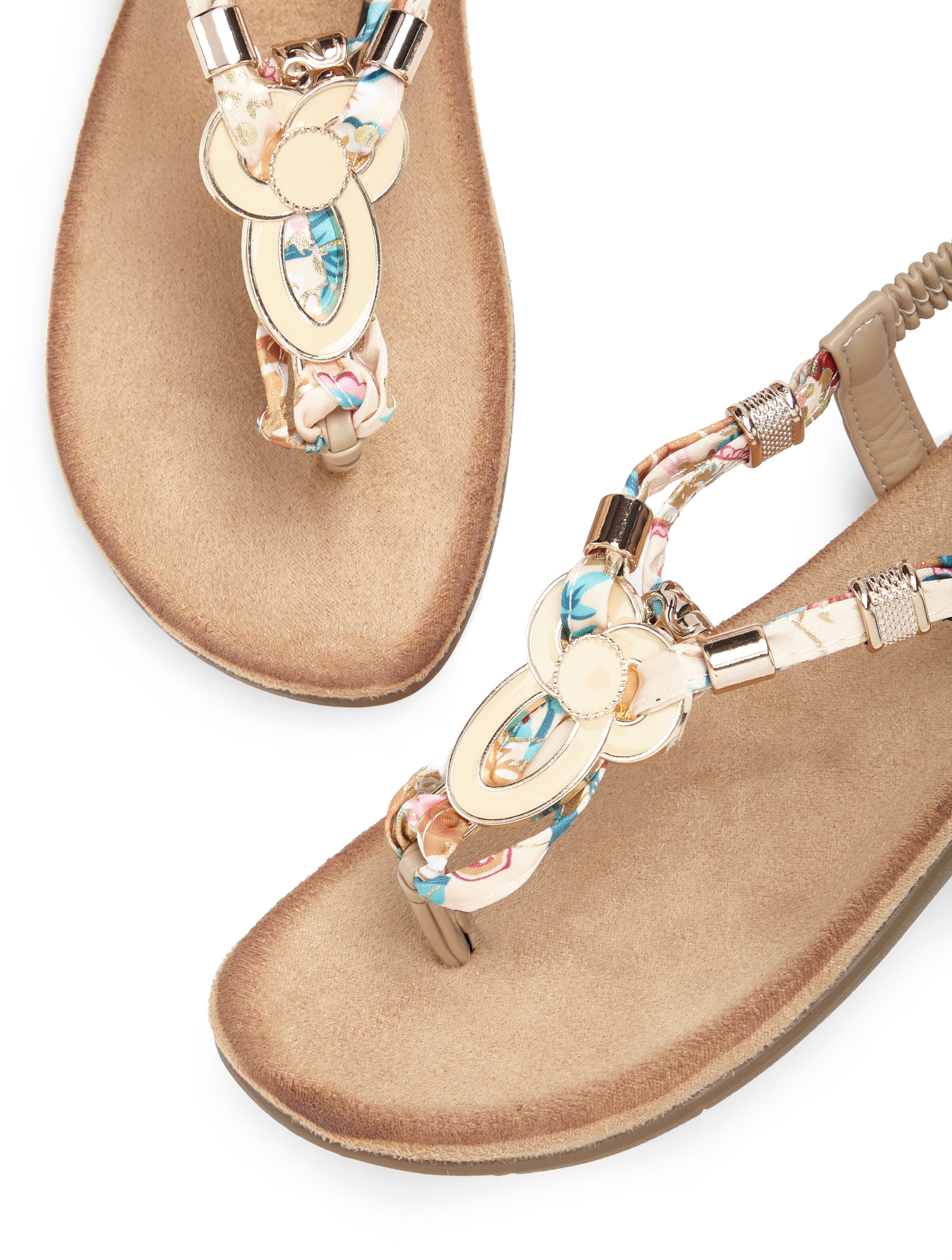 LASCANA T-Bar Sandals in Beige