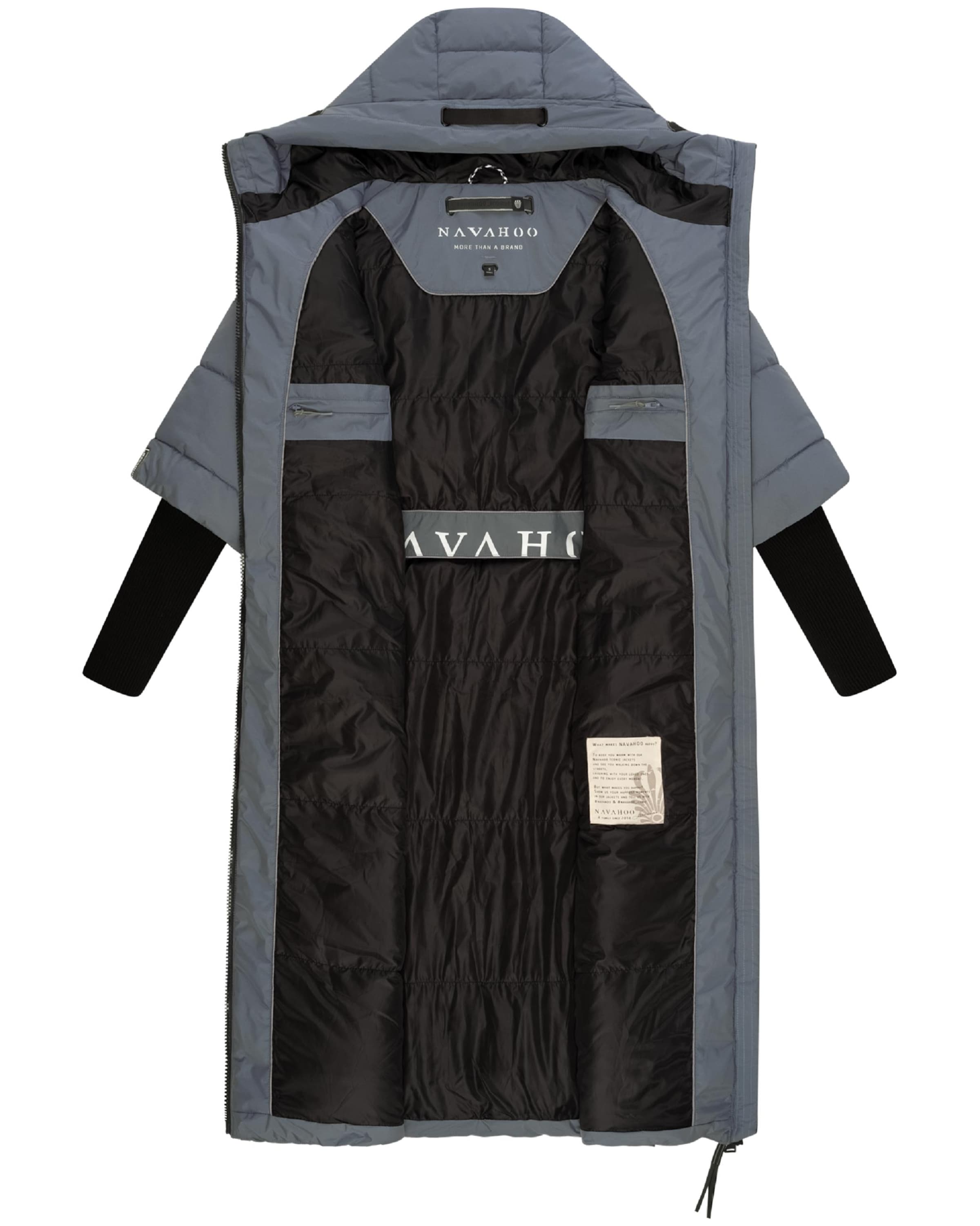 NAVAHOO Outdoormantel 'Ciao Miau XIV' in Blau